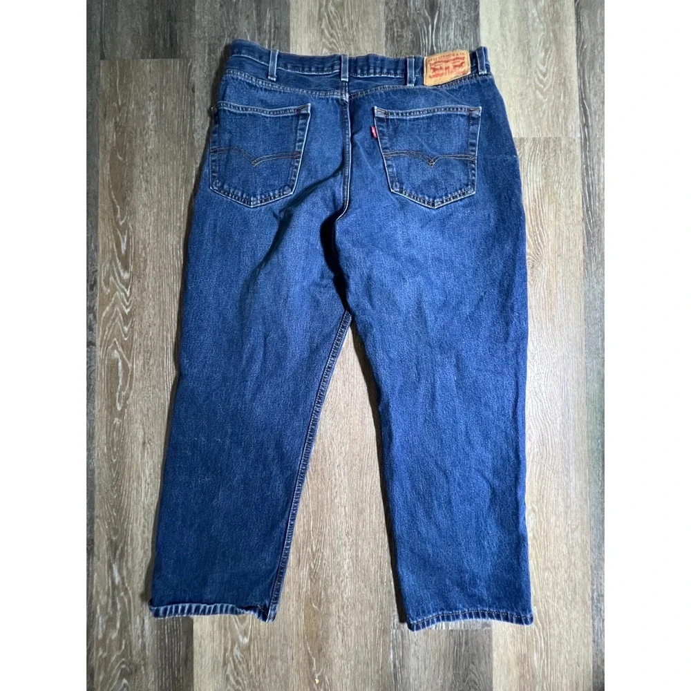Levis 550 Relaxed Fit Jeans Mens 40x30‎ Blue Excellent Tapered Leg Denim